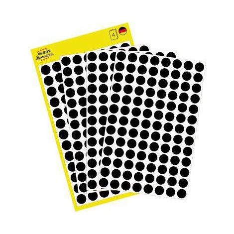 Markierungspunkt 8mm Papier schwarz 416 Etik./Pack. (1/4)
