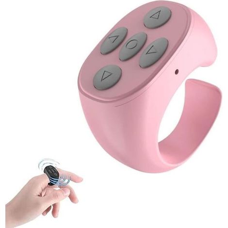 Kabelloser Bluetooth-Fernbedienungsring, smarte Steuerung per Fingertipp, geeignet für Zuhause und Camping – pink (1/5)