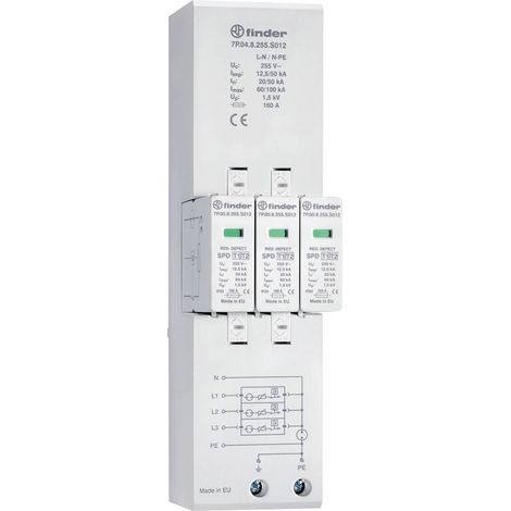 Finder 7P.04.8.255.S012 7P.04.8.255.S012 Scaricatore di sovratensioni 1 pz.