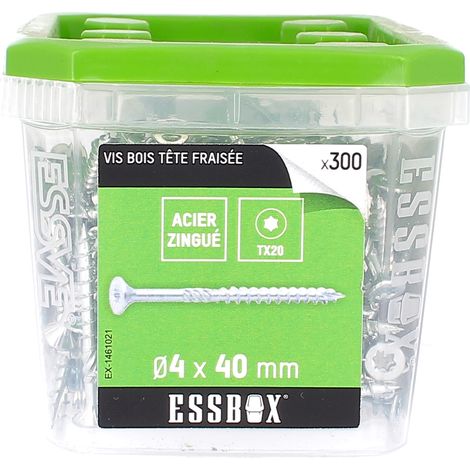 ESSBOX de 300 VBA TFX 4X40 Acier Zingué Blanc Filetage Partiel (4 Plots) (1/2)