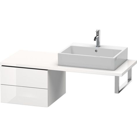 Meuble bas console L-CUBE 400x520x547mm blanc brillant lack
