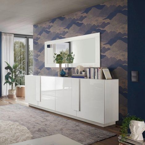 Schrank Jupiter WH L2, 241 cm, weiß glänzend, 4 Türen (1/5)