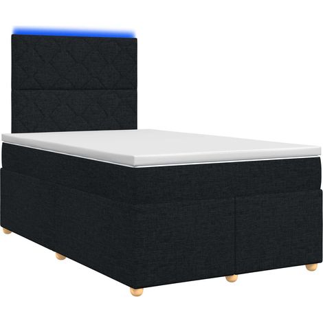 Maison Exclusive - Letto box spring con materasso Nero 120 x 200 cm Tessuto (1/5)
