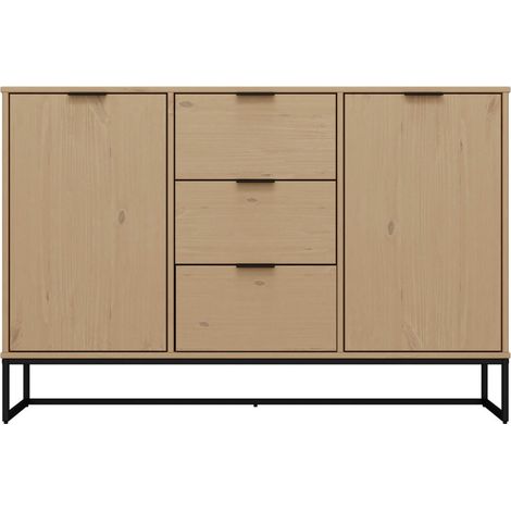 Credenza con Ante e Cassetti Madia in Legno Quercia Mobile da Ingresso