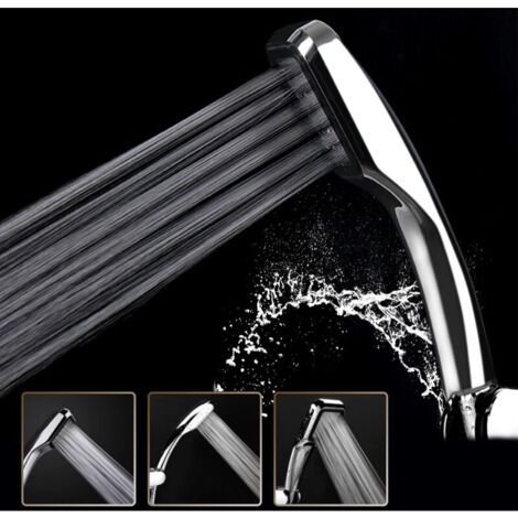 300-hole hand shower, 300% turbo high pressure, 30% water saving, chrome (Energy Class A) [Energy Class A+] (1/4)