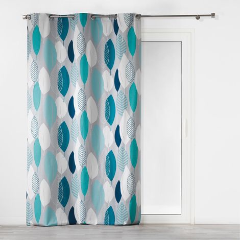Coton d’Interieur tenda a occhielli in cotone, Cotone, blu, 240x140 cm (1/3)