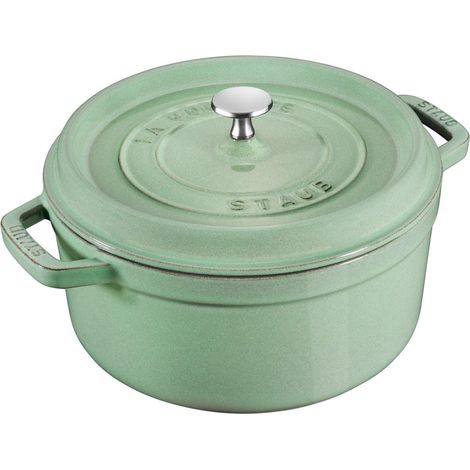 Staub Cocotte Fonte Émaillée Sauge 22 cm 2,6 L (1/3)