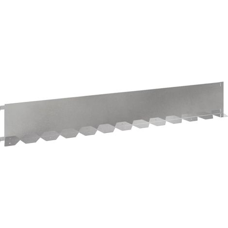 Bordure de Pelouse 10 pc 102 x 15 x 4 cm Acier Argenté vidaXL