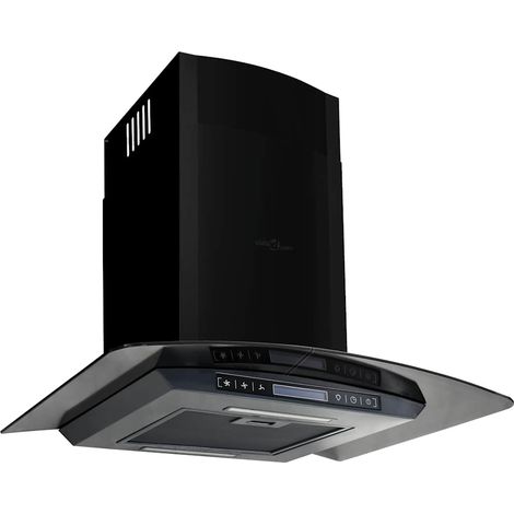 Hotte murale Acier inoxydable 756 m³/h 60 cm Noir vidaXL