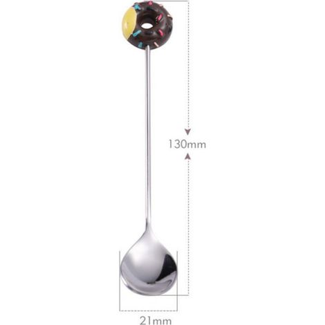 Fourchettes à dessert - Lot de 6, acier inoxydable - En forme de beignet - Convient pour gâteaux, glaces, salades Cuneary (1/5)