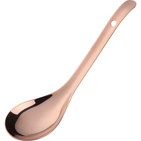 Cuillère À Riz - En Acier Inoxydable 18/8 - Long Manche - Pour Service Table - Dorée - Lot De 1 (1/5)