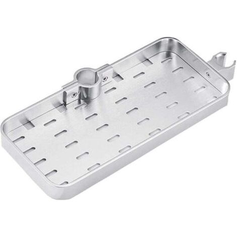 Cage de douche en aluminium sans perforation - Convient pour une hauteur réglable de [20 mm à 25 mm], une cage de douche de salle de bain, du savon, du shampoing et de l'après-shampoing (1/4)