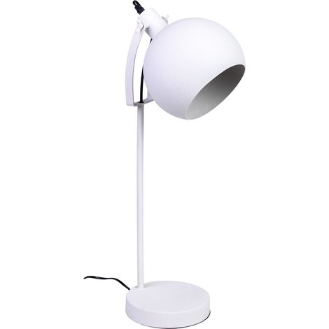 Lámpara de mesa de metal blanco 24x20x67h cm (1/5)