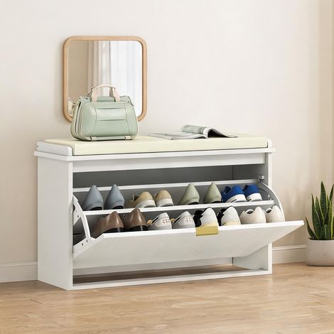 Console blanco en MDF 80 x 26 x 47,5 cm (1/5)