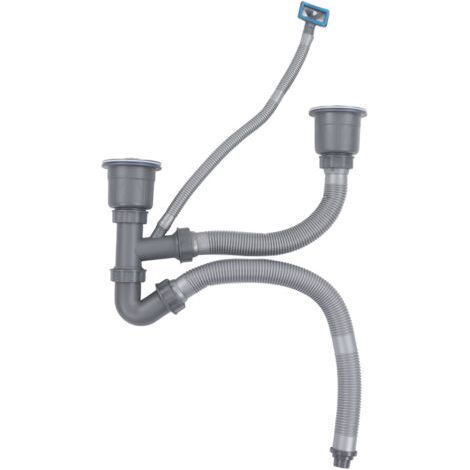 Double Pipe Kitchen Sink Drain Kit, Quick Drain, Expandable, Multiple Deodorants, Universal Kitchen Sink Drain Kit (1/5)