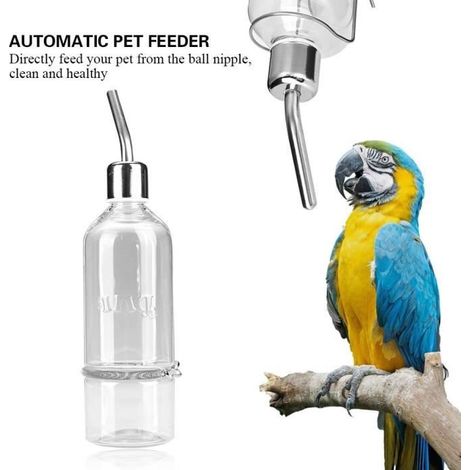 Biberon automatique d\'eau d\'oiseau de conducteur de lapin d\'animal familier avec le mamelon S de boule d\'acier inoxydable (1/3)