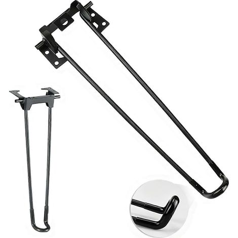 Pieds de table pliables en métal, pieds de table basse en forme d'épingle à cheveux, pieds de table en métal résistants et peu encombrants (1/5)