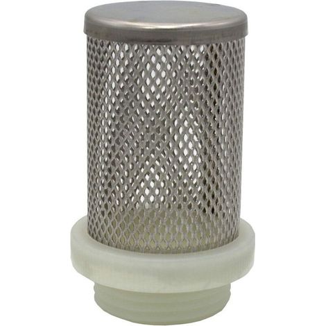 Crépine d'aspiration pour clapets anti-retour 3/4", panier en acier inoxydable, DN20