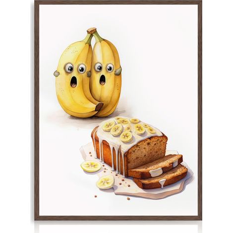 Décoration Murale Cuisine Drôle, Affiche Toile Banane (1/5)