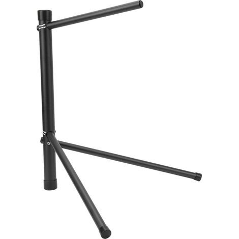 Support vélo mural polyvalent pour VTT et route, idéal rangement, entretien et présentation, design sobre noir.