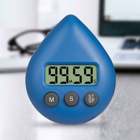 Temporizador digital de ducha tricolor resistente al agua, temporizador digital de ahorro de energía - color: azul (1/5)