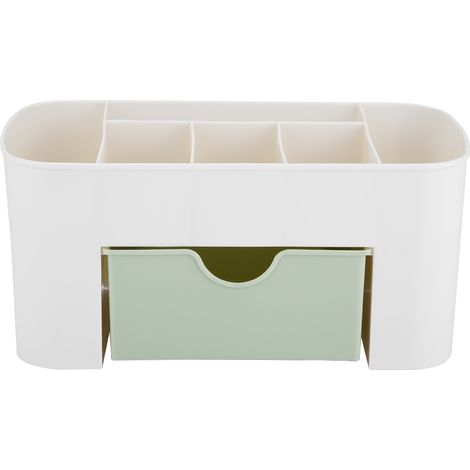 Tiroir de rangement multifonction pour bureau, boîte de rangement maquillage et papeterie, organisateur de table vert pour maison (1/5)