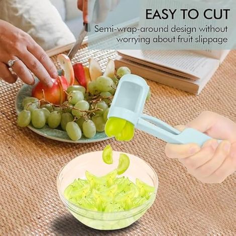 Coupe-raisins, coupe-fruits et légumes, coupe-raisins pour tout-petits et bébés, coupe-fruits pressés, coupe-fraises, coupe-fruits en acier inoxydable (1/3)