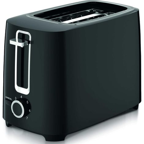 Kitchenchef – Grille pain 2 fentes 700W – Noir – Fonction réchauffe viennoiseries – Design compact (1/5)