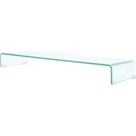 Mueble TV buffet TV monitor de diseño práctico 110 cm cristal transparente 2502034
