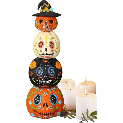 Kürbis Figur Horror Halloween Skulptur für Garten
