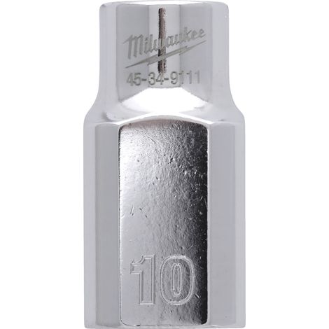 Milwaukee 4932480008 Bussola corta, attacco da 1/2", dimensione 10 mm (1/2)