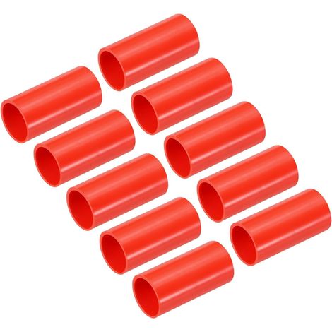 10Pcs PVC Pipe PVC Conduit Coupler Straight Fittings 16 mm Red Terminating Coupler Connectors, Pour Home Hose Electrical Conduit (1/5)