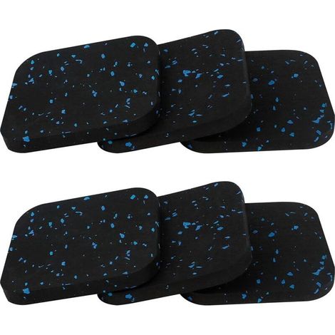 6Pcs Tapis Machine à Laver Anti Vibration, 10 x 10 cm Patin Anti Vibration Lave Linge en Caoutchouc pour Tapis Roulant, Sèche-Linge et Machine à Laver (1/4)