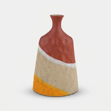Vase décoratif en céramique bouteille basse Mexicana (1/2)