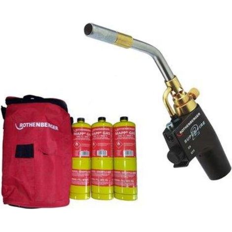 ROTHENBERGER soplete superfire 2 + 3 botes gas mapp p03564400
