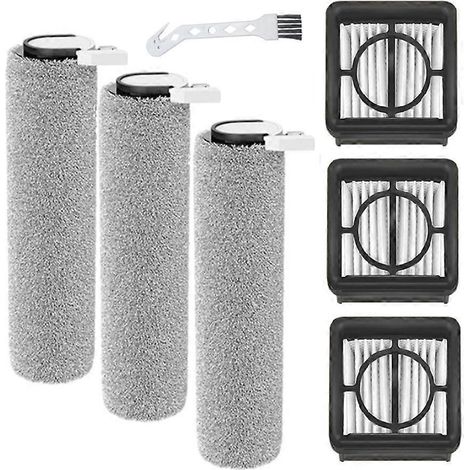 ZMLEVELot de 7 pièces pour aspirateur eau et poussière Xiaomi Truclean W20 / 2C / 4C / 2 Lite : brosse rotative et filtre HEPA de rechange (1/5)
