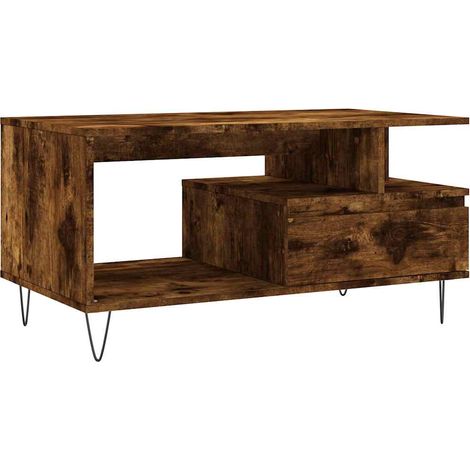 Maison Exclusive - Tavolino da Salotto Rovere Fumo 90x49x45 cm Legno Multistrato