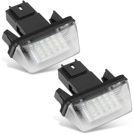 2 pièces Lampe de Plaque d'immatriculation de Voiture Gauche et Droite pour 206 207 406 407 306 308 5008 C3 (1/4)