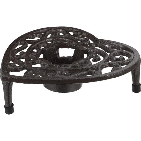 bouilloire en fonte en forme de cœur avec porte bougie