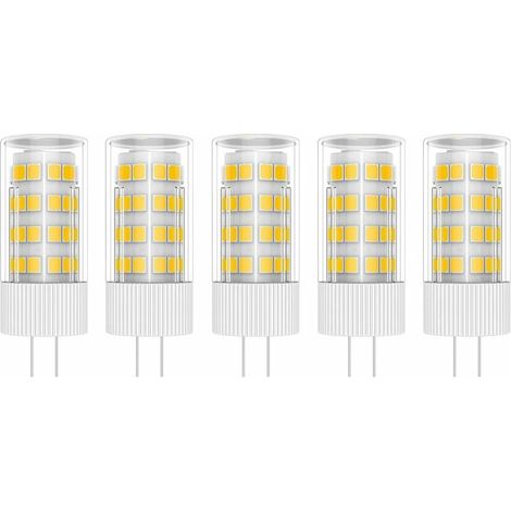 5x G4 LED-Lampe 5W Glühbirne 51 SMD 2835LEDs Warmweiß 3000K LED-Lampe 400LM Entspricht 50W Halogenlampe AC 220V [Energieklasse A+]