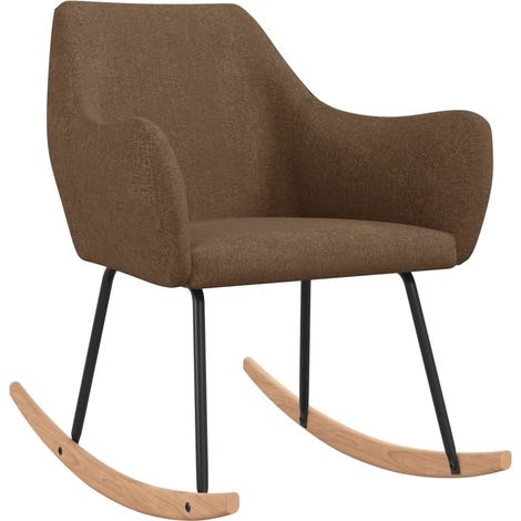 Maison Exclusive - Schaukelstuhl Braun Stoff