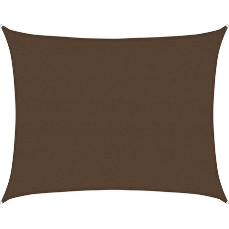 Vela Parasole  Telo Ombra  Parasole a Vela 160 g/m² Marrone 6x7 m in HDPE (1/5)