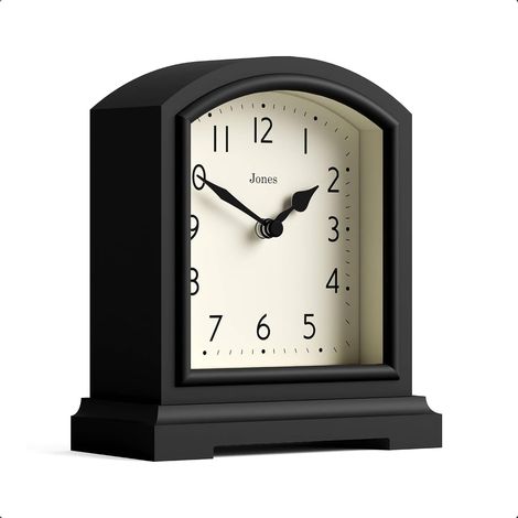 Tavern Horloge de cheminée - Conception Moderne du Dessus en Arc - Noir - Style Classique Contemporain pour Bureau, Table, étagère ou Table de Chevet (1/5)