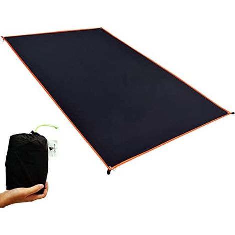 Tapis De Sol Pour Tente - Nylon 20D Imperméable PU8000 - Pour Camping Randonnée Plein Air - 145 x 210 cm - 210 g (1/3)