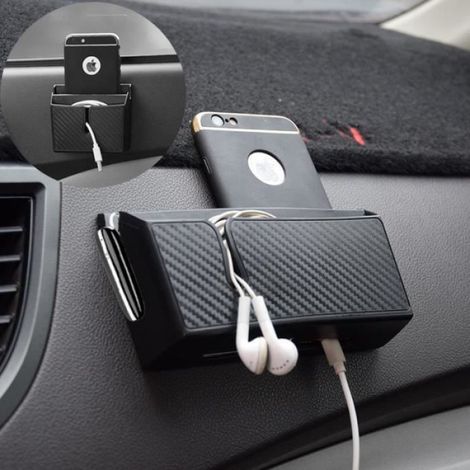Boîte de rangement pour lunettes de téléphone portable, boîte de rangement en plastique pour siège de voiture (1/4)