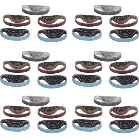 Assortiment de bandes abrasives, 30 pièces, affûteur de couteaux, jeu de bandes en papier de verre 80 120 240 400 800 1000 grain 1/2 po 12 po