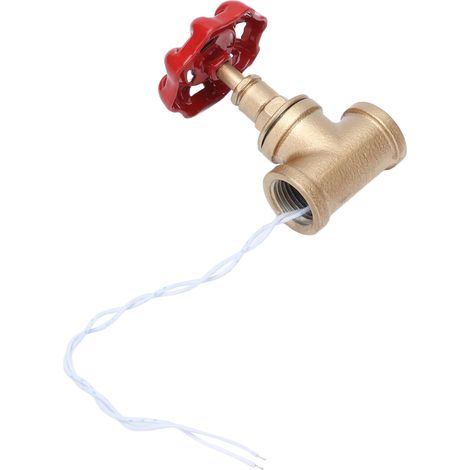 Ortviai Interrupteur industriel steampunk en alliage d’aluminium G1/2 avec manette rouge et câble blanc, 90–260 V (1/4)