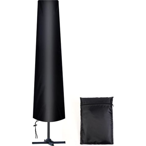 Housse Parasol Droit Ø 300 cm, 210D Oxford Housse de Protection pour Parasol avec Sac de Rangement, Résistant aux Intempéries, aux UV, à la Neige