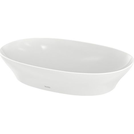Vasque à poser TL 107 x 400 x 260 mm rond blanc, sans trou pour robinet, sans trop-plein TOTO