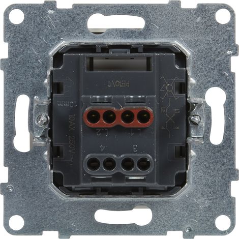 Conector cruzado - 10 AX - 250 V - terminales de tornillo, BLANCO SUNO (1/5)